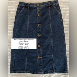 Christopher & Banks Denim Skirt